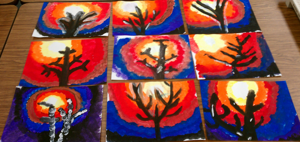 Leese, Art Docent - Impressionist Autumn Tree Project - Making it Sweet